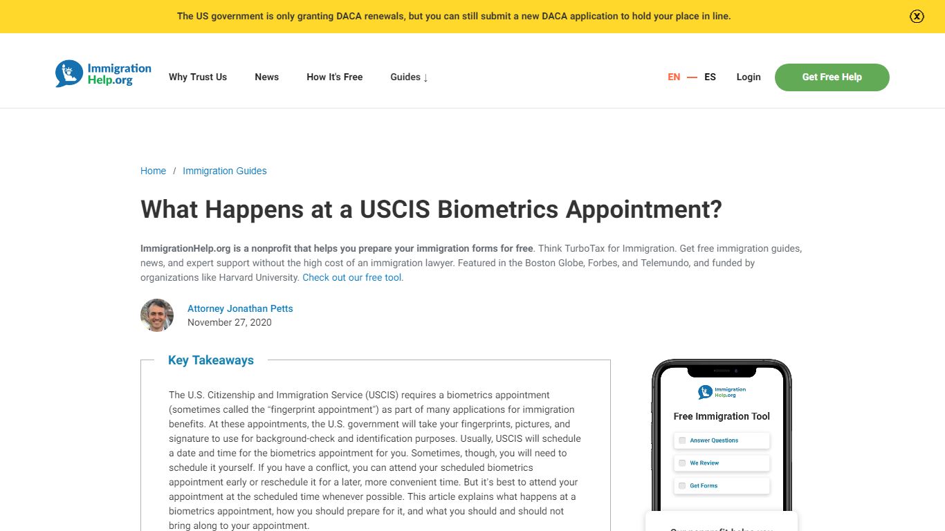 What Happens at a USCIS Biometrics Appointment? - Immigration Help